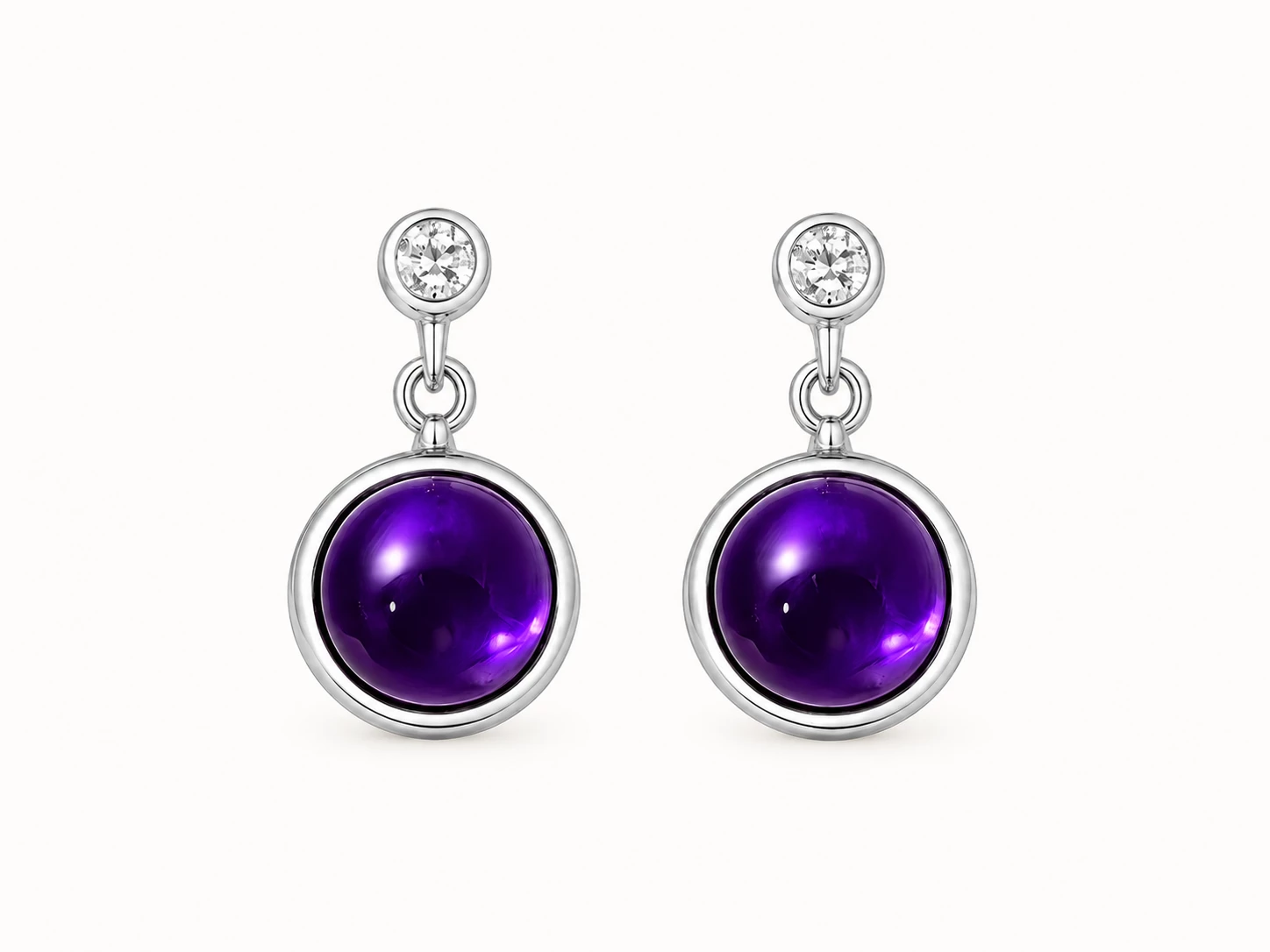 Garnet earrings Handcraft