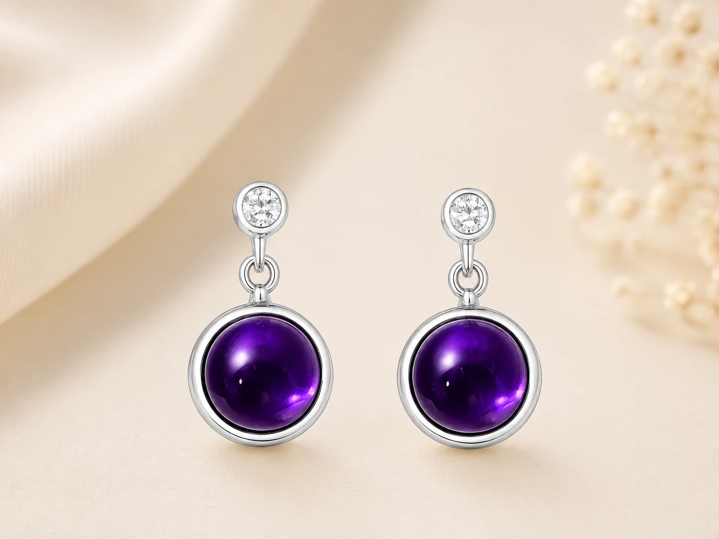 9w amethyst earrings