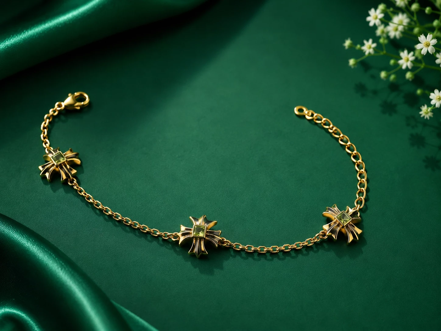 Celestial Motif Bracelet Peridots