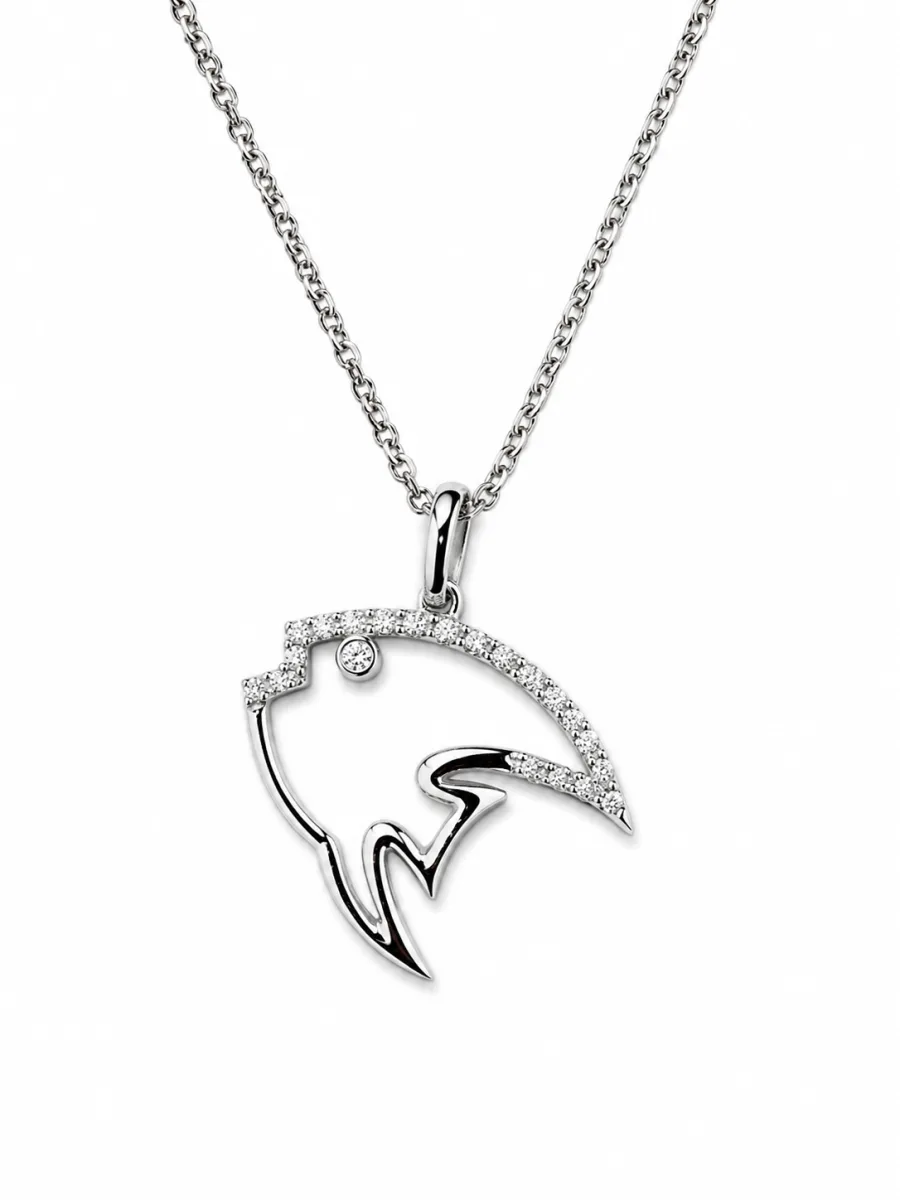 plat  preety  fish pendant